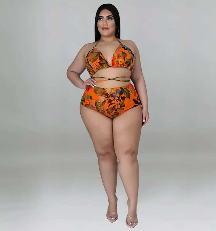 3 piece shops plus size swimwear