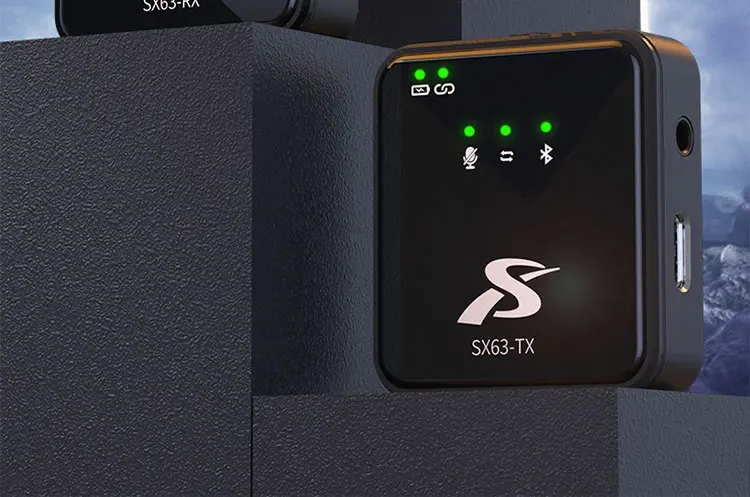SX63 Collar Wireless Mic Portable Live Streaming Lavalier Mini Lapel Microphone With Charging Case For Mobile Cell Phone Iphone