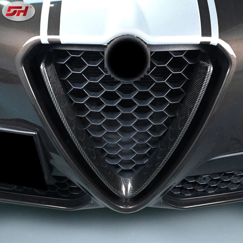 Auto dry carbon fiber Carbon fiber medium V trim for Alfa Romeo Stelvio 2017-UP