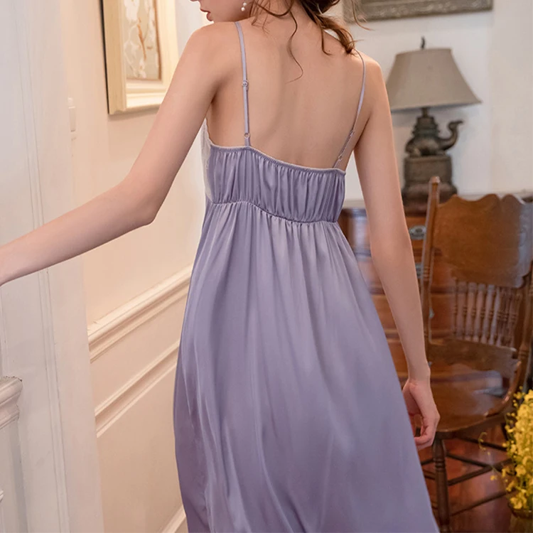 High Quality Luxury Fine Lace Sexs  Silk Sleepwear Cloth Hot Dress Night Lingerie Fine Lace for Women Ladies