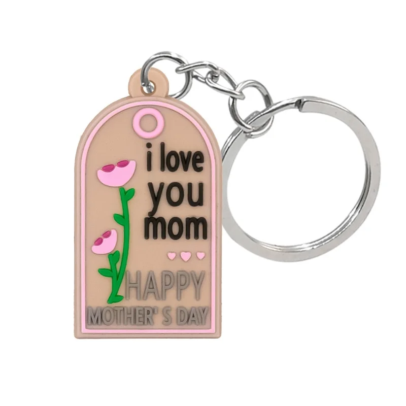Customizable Logo Cross-Border Pink Series Metal Keychain Pendant New Cartoon Backpack Decoration Small Gift for Grateful Mother