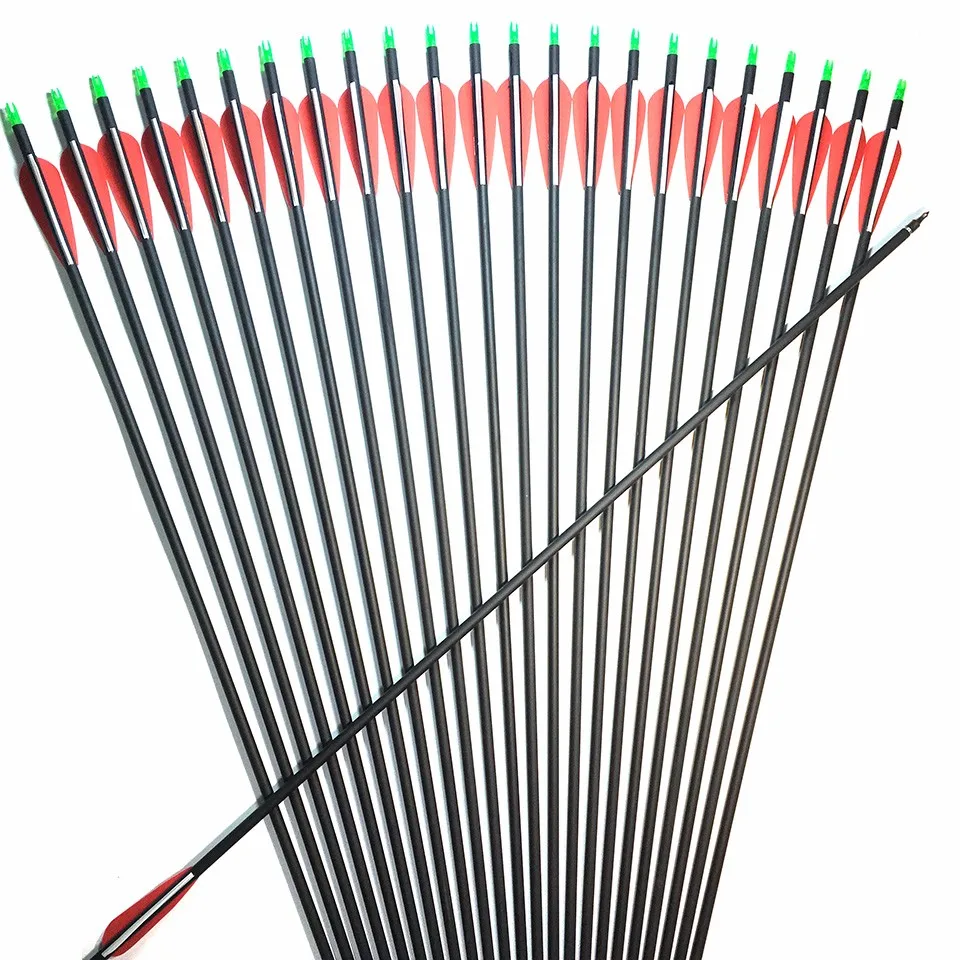 Archery Carbon Spine500 with Replaceable Arrow Tips F Compound&Recurve Bow 