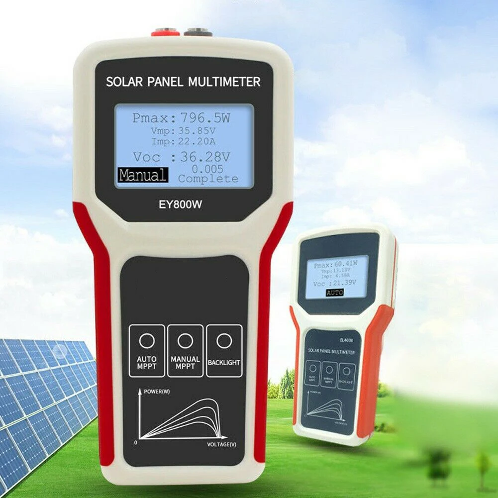 Multimètre Solaire MPPT EY1600W – Testeur Puissance Panneau Photovoltaïque 5-1600W LCD