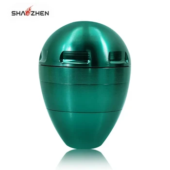 Wholesale Customization  Egg Shape Aluminum Alloy Cigarette Grinder 4-Layer Smoking Grinder for Coffee Beans and Spice