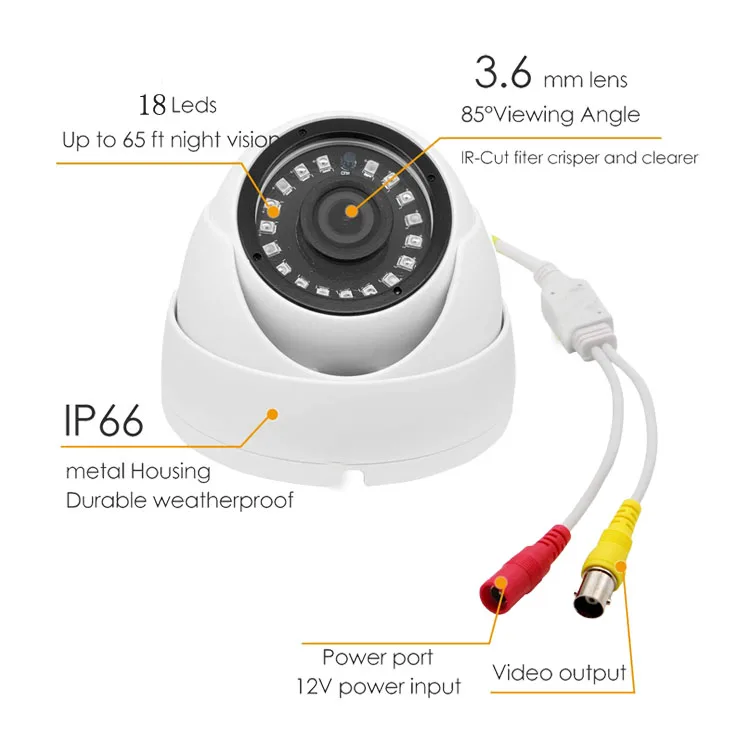 Factory Price 2MP 5MP 8MP 4K Analog  Small AHD 4 in 1 Camera CVI TVI CVBS Camera System Manufacturer Supplier Cctv Camera
