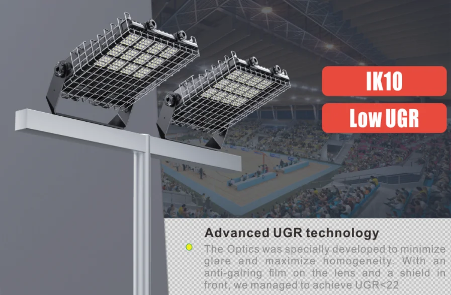 LED Flood Light IK10 IP66 Low Glare Flood Light 300w Area Lighting