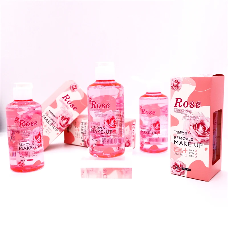 TLM Custom Private Label Makeup Rose Cleansing Water Make up Remover Liquid Hydrating Face Makeup Removing Water