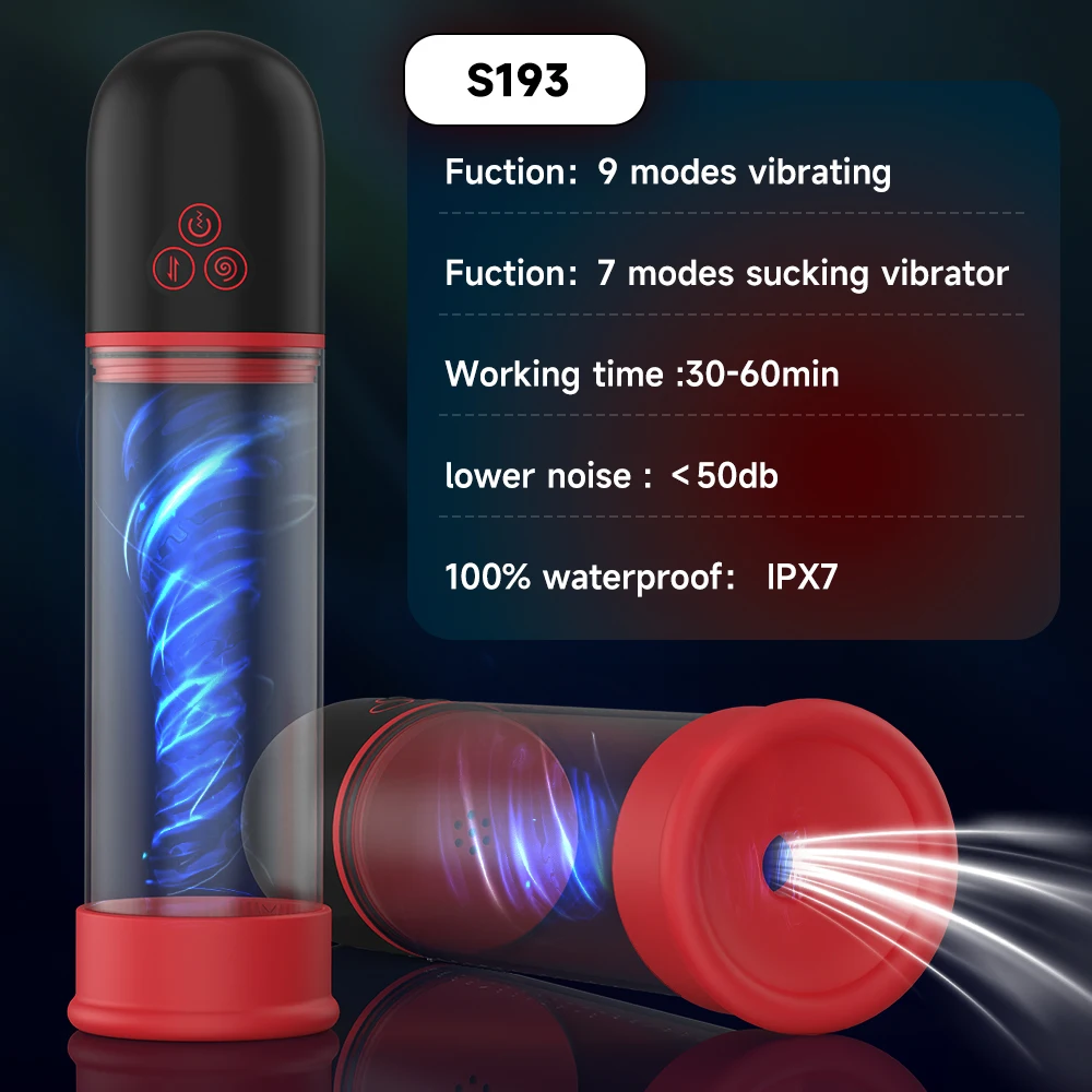 ipx7 penispumpe Wasserbad-Penispumpe – Automatischer Saug-Masturbator für Männer mit 3 Modi  – Sexspielzeug & Vergrößerer für den Penis-Spa im Wasser main image 1