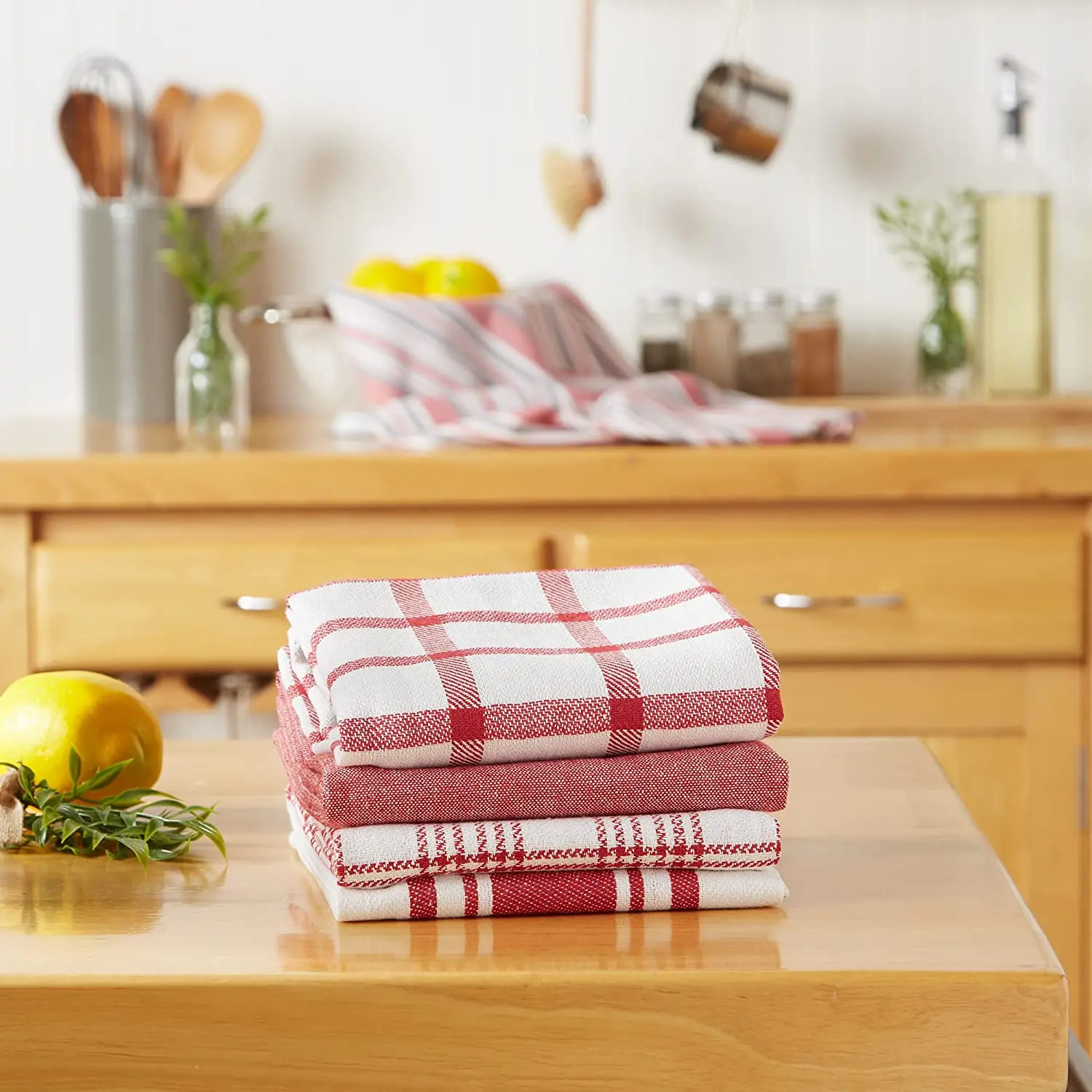 100 Cotton,Highly Absorbent,Multi Purpose Kitchen Tea Towels For