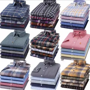 Wholesale Winter Men's Long Sleeve Business Dress Shirt 100% Cotton Solid Color Dyeing