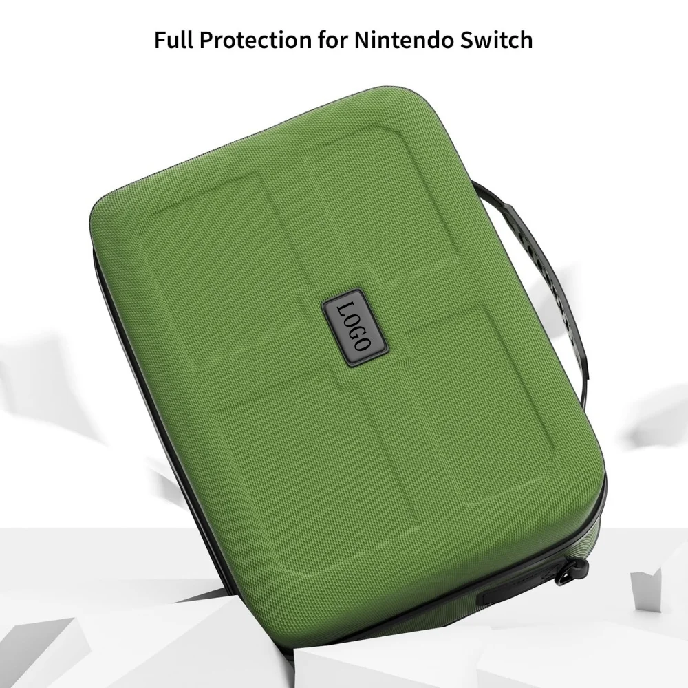 Luxury Green Hard Shell Storage Case  Switch for Nintendo Switch Series Game Accessories Daily Carrying Travel Bag details