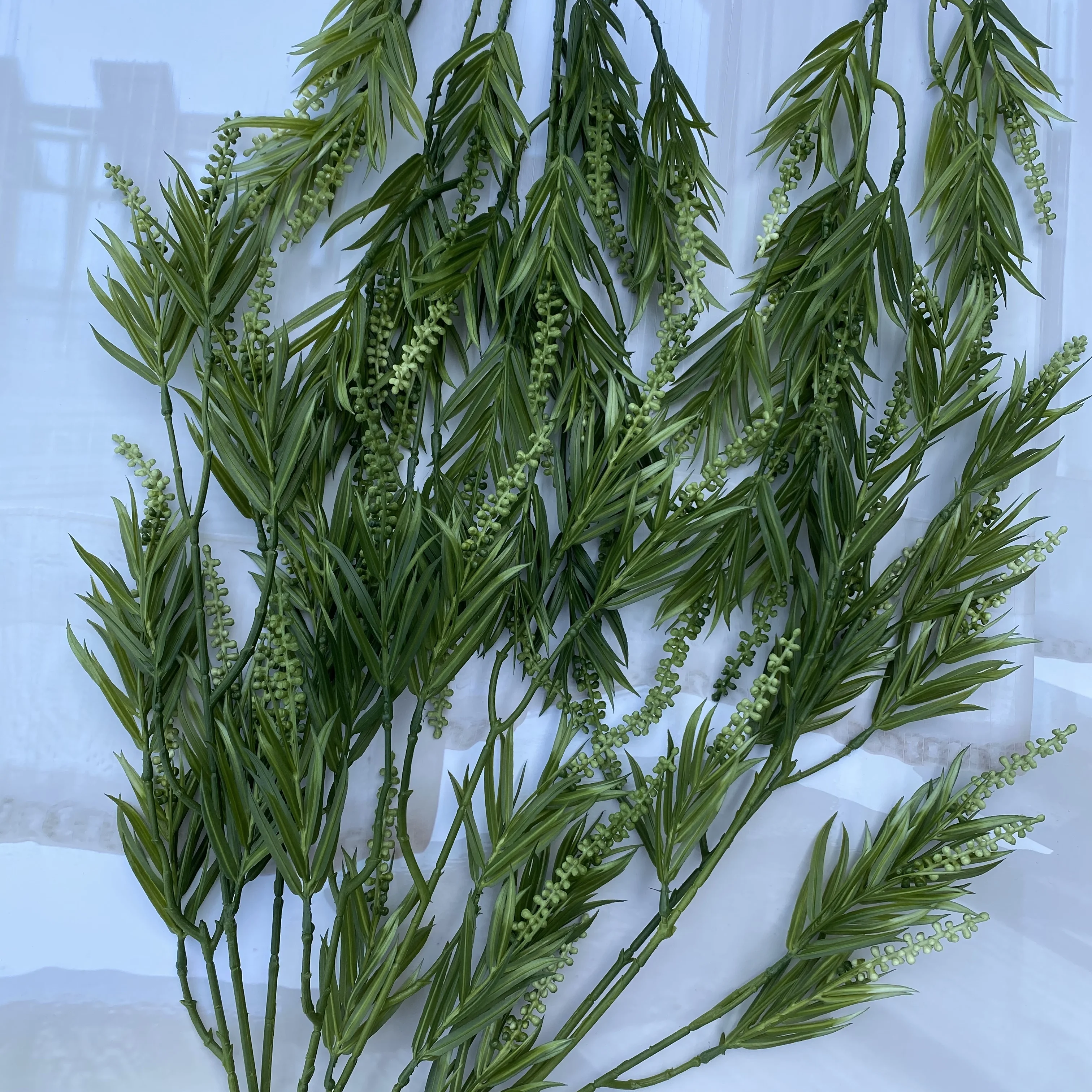 Queyiyi Long Branches Plant Artificial Plant Long Branch Malt Grass Home  Decor