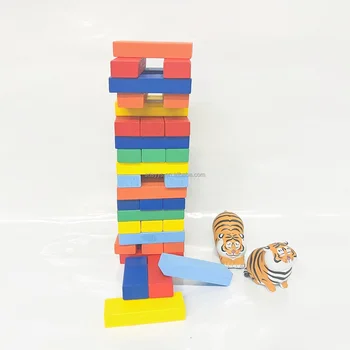 2024 Hot Selling Wooden Tumbling Blocks Stacking Tower Toy Board Game For Kids