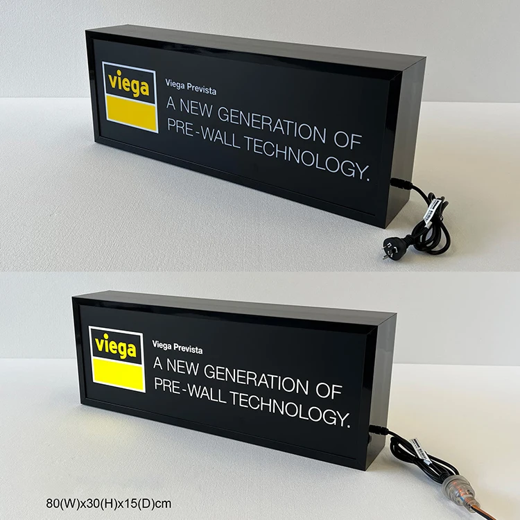 Custom LED Light Box Sign Board LED Company Sign Double Sided Street Signage