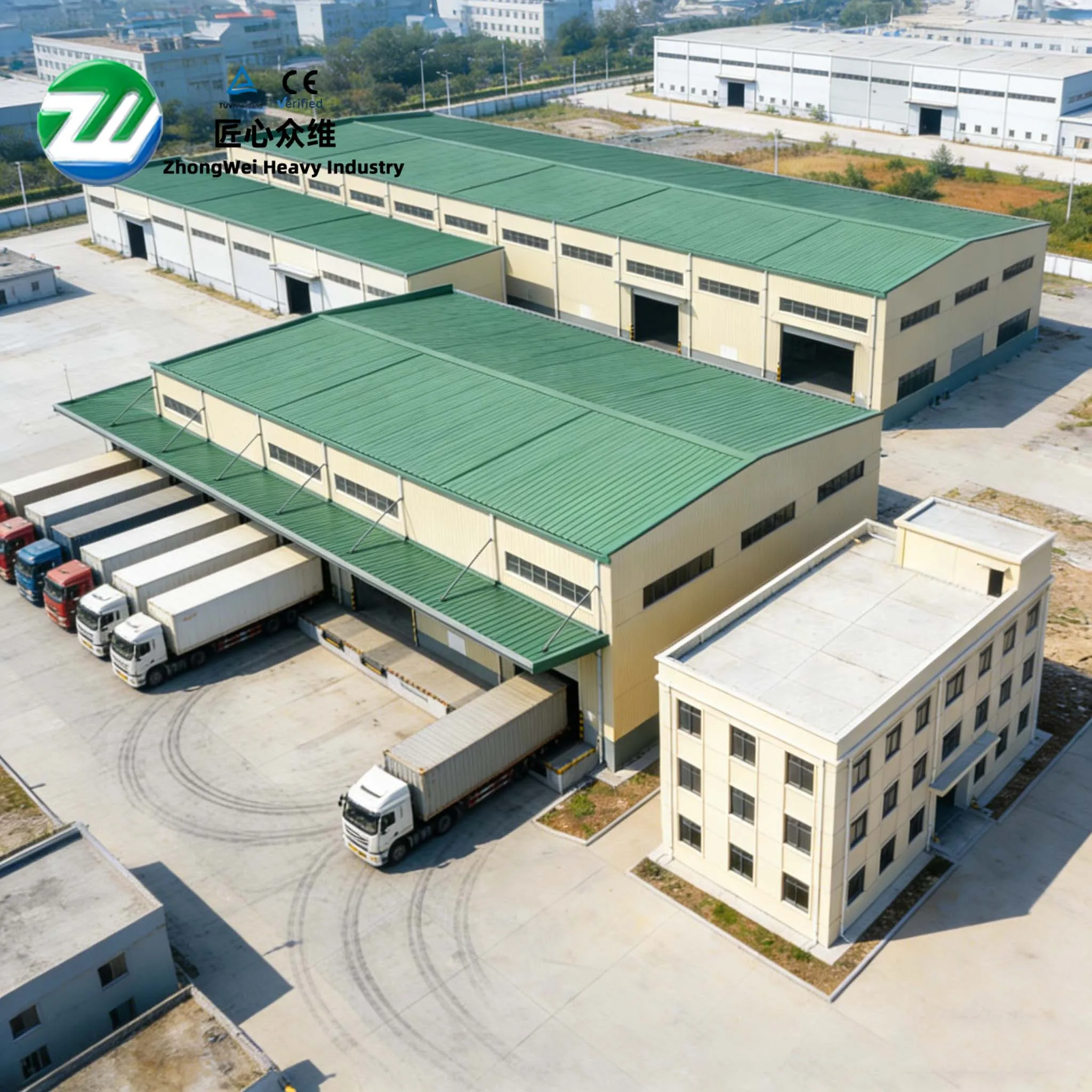 Přizpůsobitelné průmyslové řešení – předem vyrobené ocelové skladové a dílenské budovy s rychlou instalací