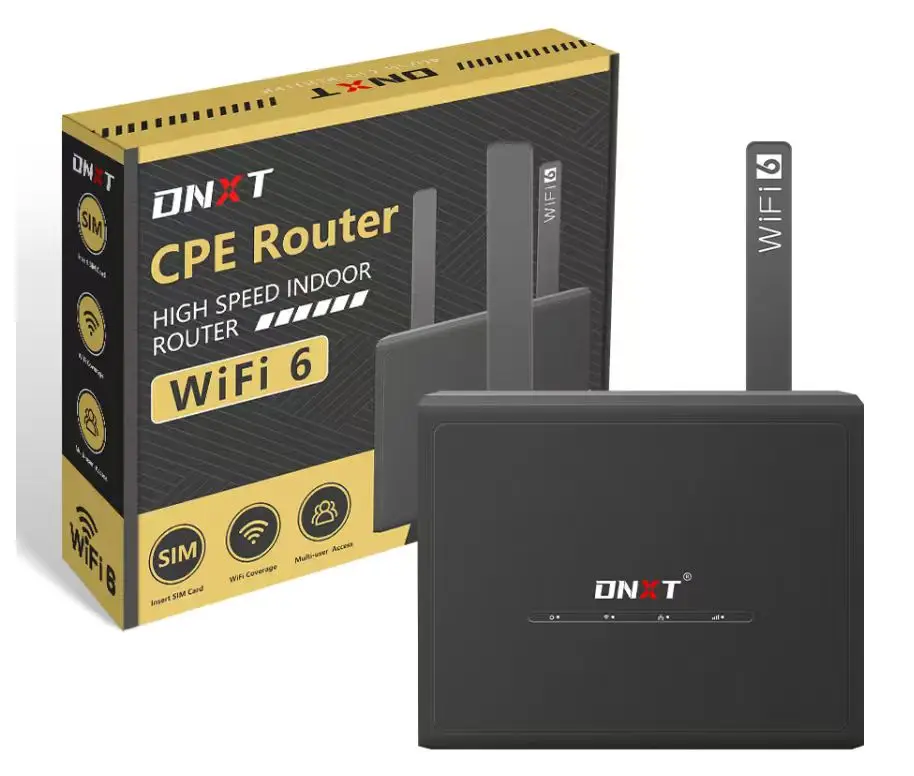 DNXT WR820 Modem 4G LTE Hotspot Router SIM CARD Wifi 6 CPE Indoor ...