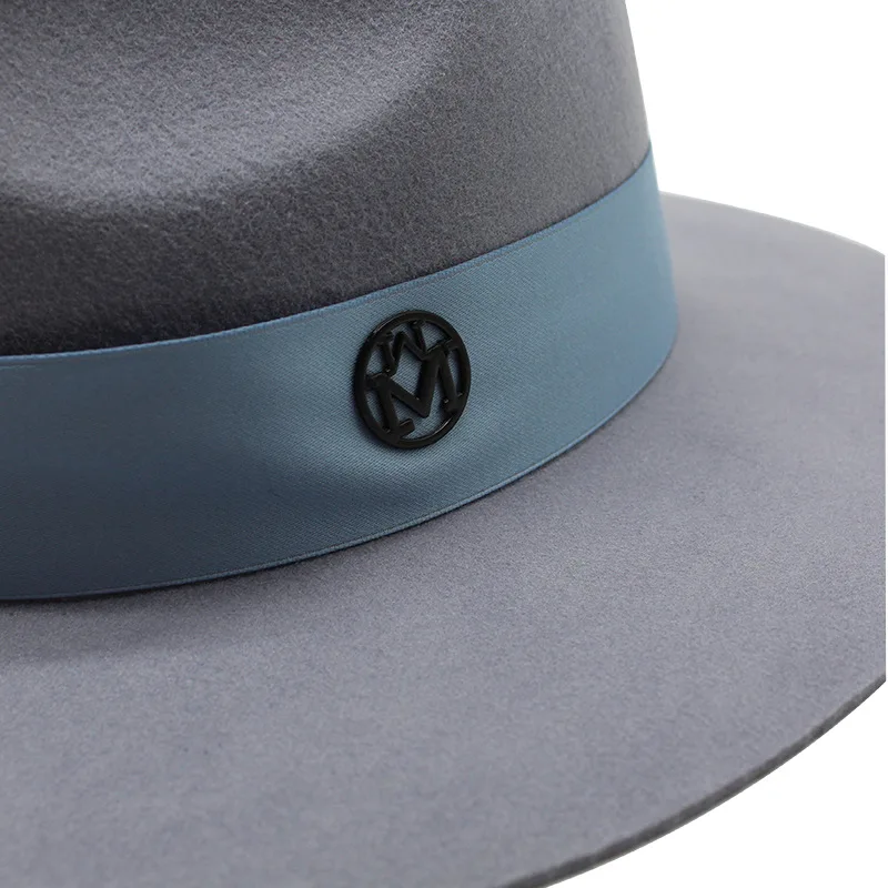 Fedora Hats for Men Women 100% Australian Wool Felt Hat Vintage Wide Brim Western Sun Hat with Rope