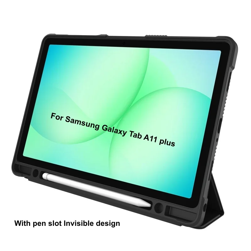 product foldable kickstand pu leather smart cover case for samsung galaxy tab a11 shockproof  anti bend cover tablet case for tab a11-11