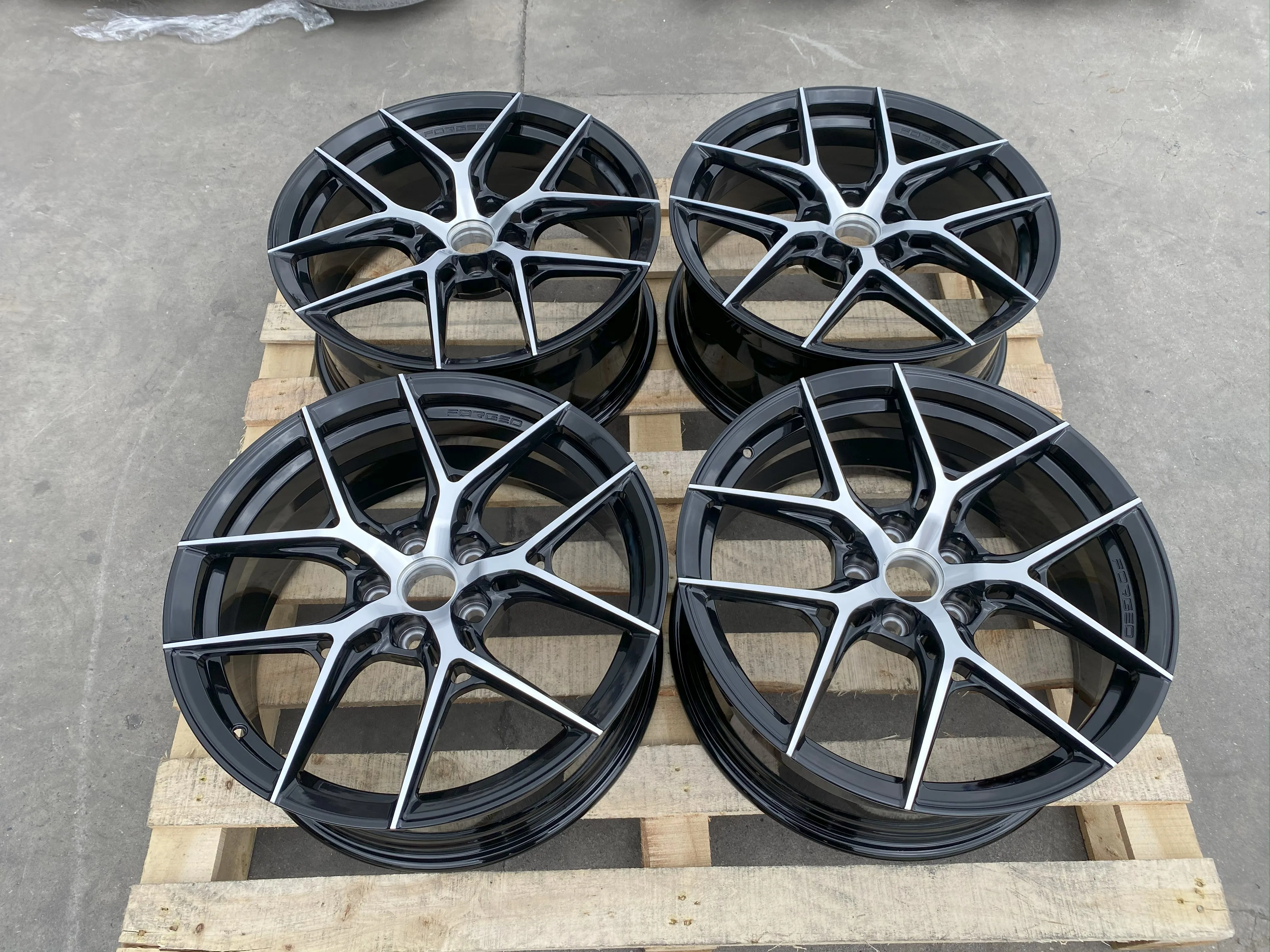 GVICHN gloss black machined face forged wheels 16 - 26 inch aluminum alloy rims 5x112 5x114.3 5x120 wheel hub