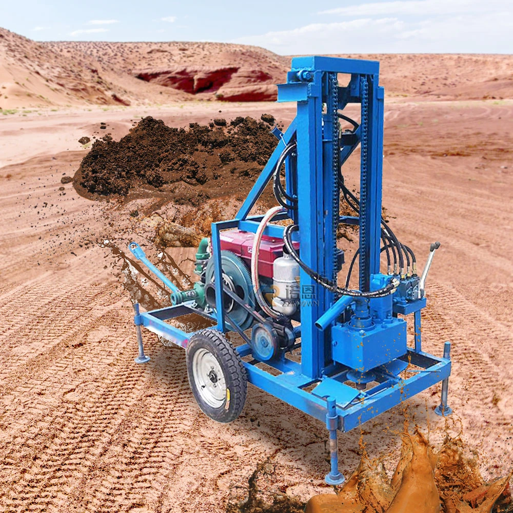 Portable Borehole Drilling Rigs Water Drilling Rig Machine Price 100m