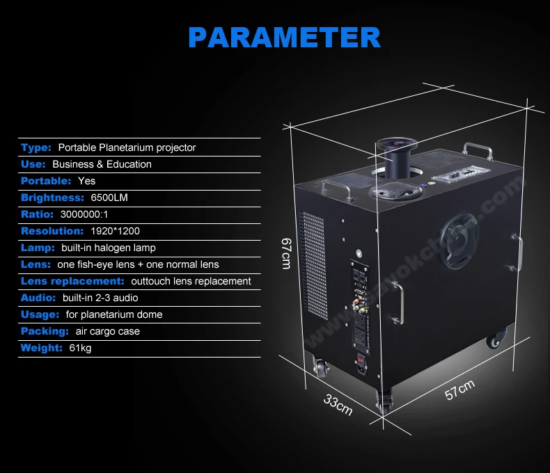 Sayok 6500LM Portable Inflatable Planetarium with 1 Year Warranty and 4 Wheels for HD Fulldome Projection