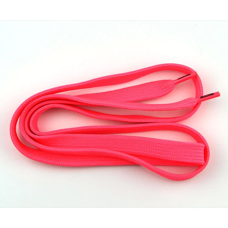 Xinda Factory Price Popular 16mm 18mm Custom Fat Shoe Laces Super Wide Polyester Flat Shoe Laces Pink Color Shoelaces