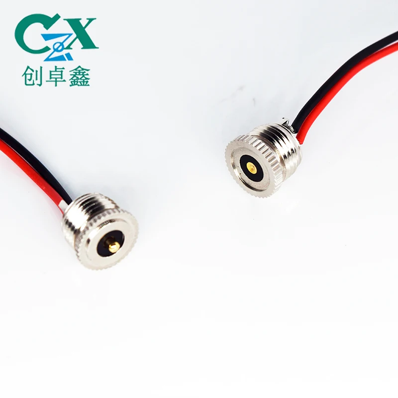 CZX Spring Loaded Pogo Pin Magnetic Electrical 10mm 24v 10amp Round Thread Magnetic Connector 10a High Current