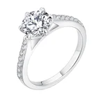 Engagement Diamond Ring Rhodium Rhodiumdiamond Classic 925 Sterling Silver Engagement Wedding Diamond Promise Ring For Her With 7mm Cubic Zirconia Rhodium Plated