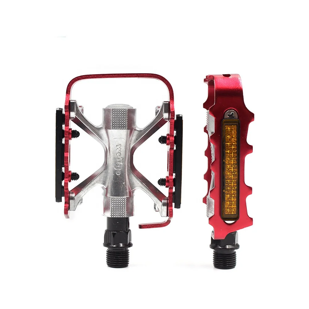 Wellgo B132 Downhill DH Mountain Bike Platform MTB Pedals w/Replaceable Pins,RED 