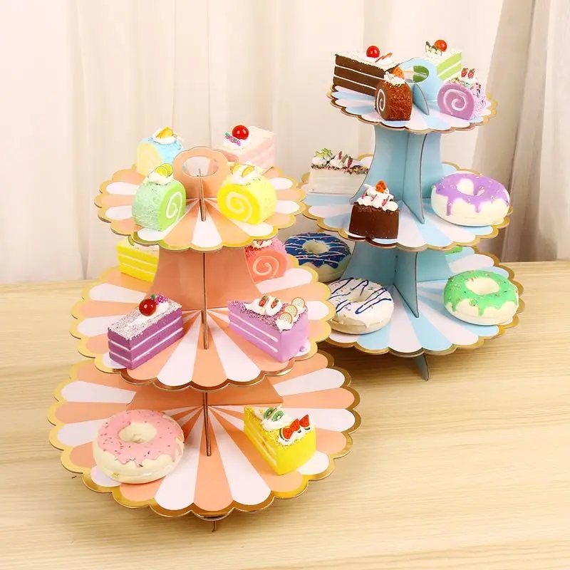 Wholesale Afternoon Tea Stand Paper Cake Tea Stand For Cupcake Paper
