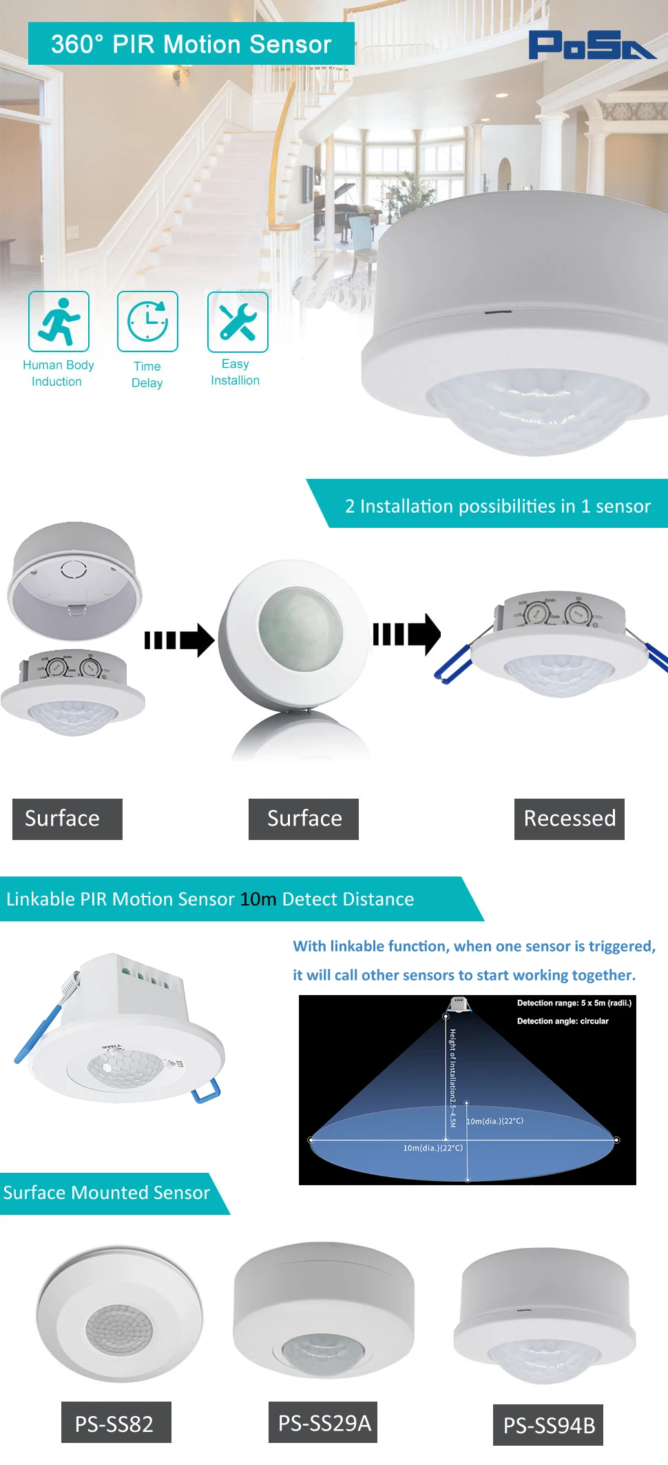 220V PIR Motion Sensor Light Switch Versatile Efficient