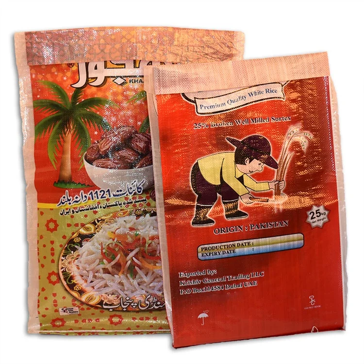 Bopp Laminate pp Polypropylene Woven Lamination Bag Sacks 50kg Cement Rice