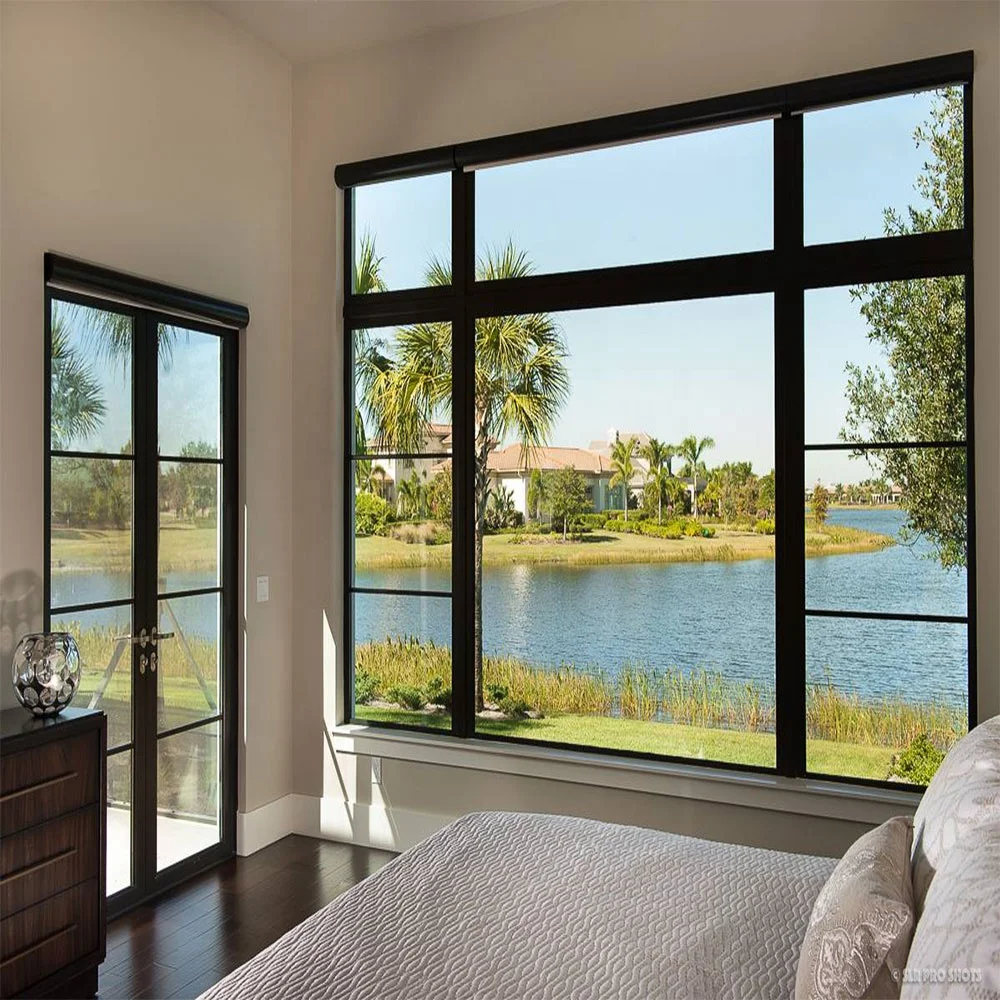 Custom Standard Glass Windows Windproof Aluminium Glass Casement Windows and Doors Aluminum Folding Door