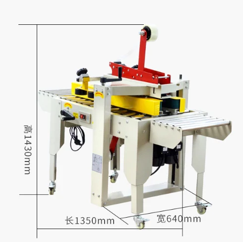 Semi Automatic Case Taper Sealer Packing Auto Box Taping Carton Sealing Machine