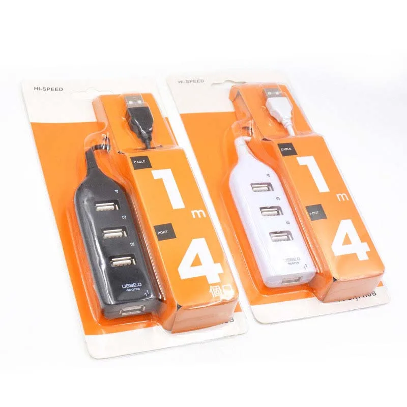 Cantell  USB2.0 4-port Extender Plug Spot Usb Splitter Hub2.0 Integrated Line 1 Drag 4 Usb Converter