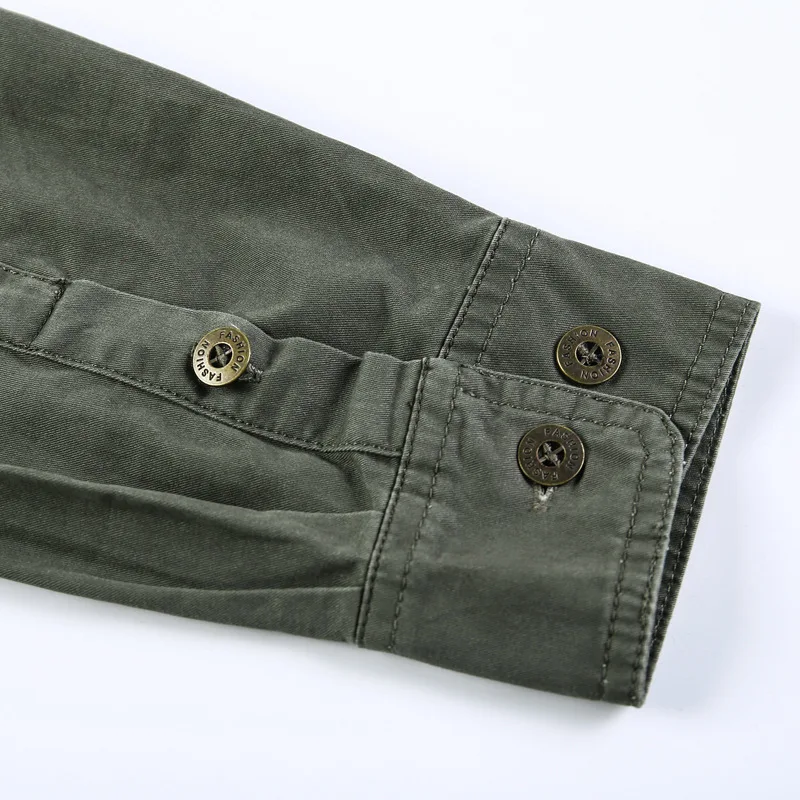 Herren-Hemd aus 100 % gewaschener Baumwolle, langärmelig, lässiges Vintage-Shirt65_voghion.com