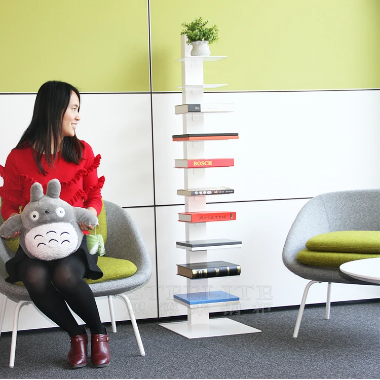 Modern Display Bookshelf and Storage Tower Tall Book Tower Spine Book Tower Vertical West Elm Spine Bookcase