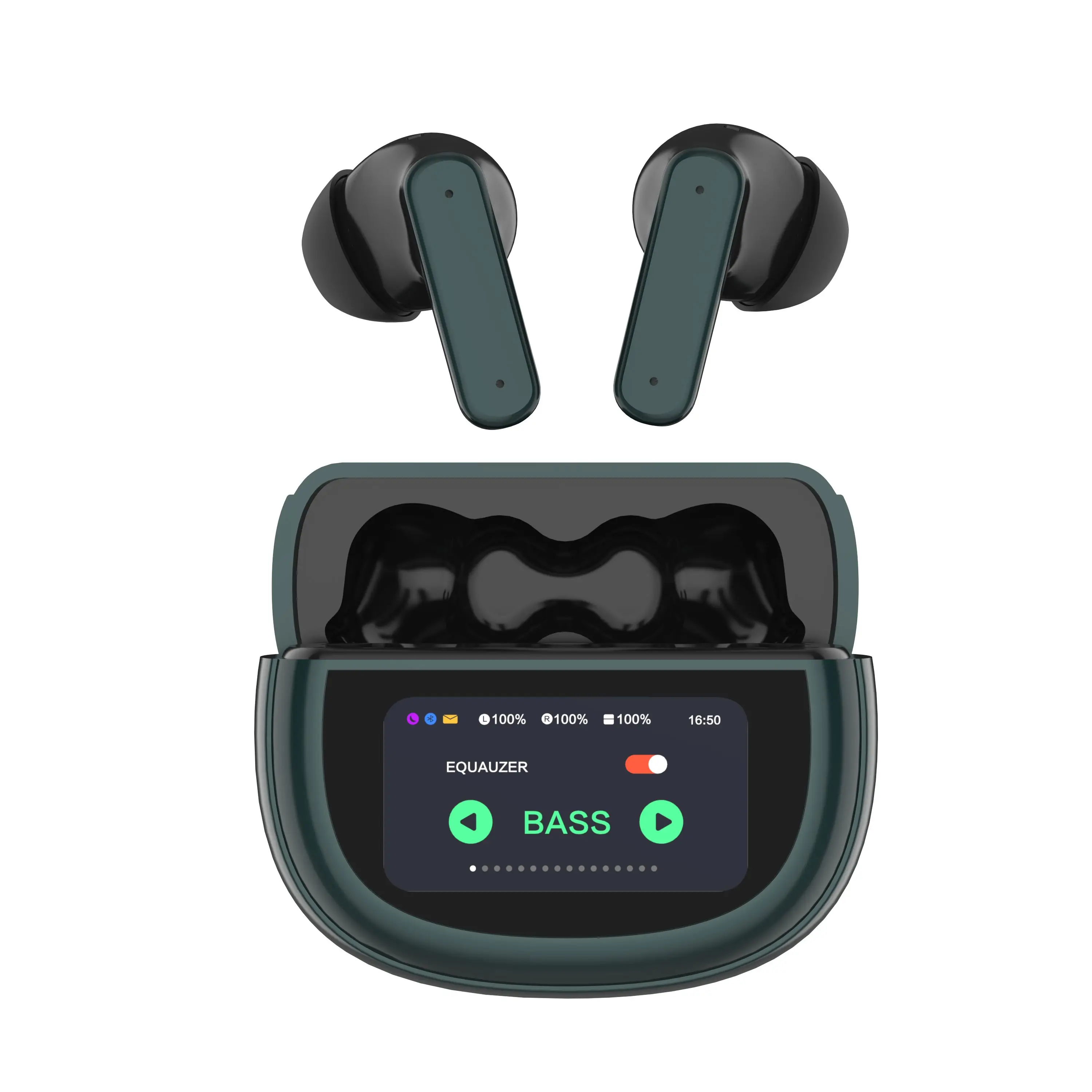 New Wireless  Earphone Charging Case with LED Touch Screen ANC Noise Reduction HD Call TWS Earbuds Surround Sound Earphones