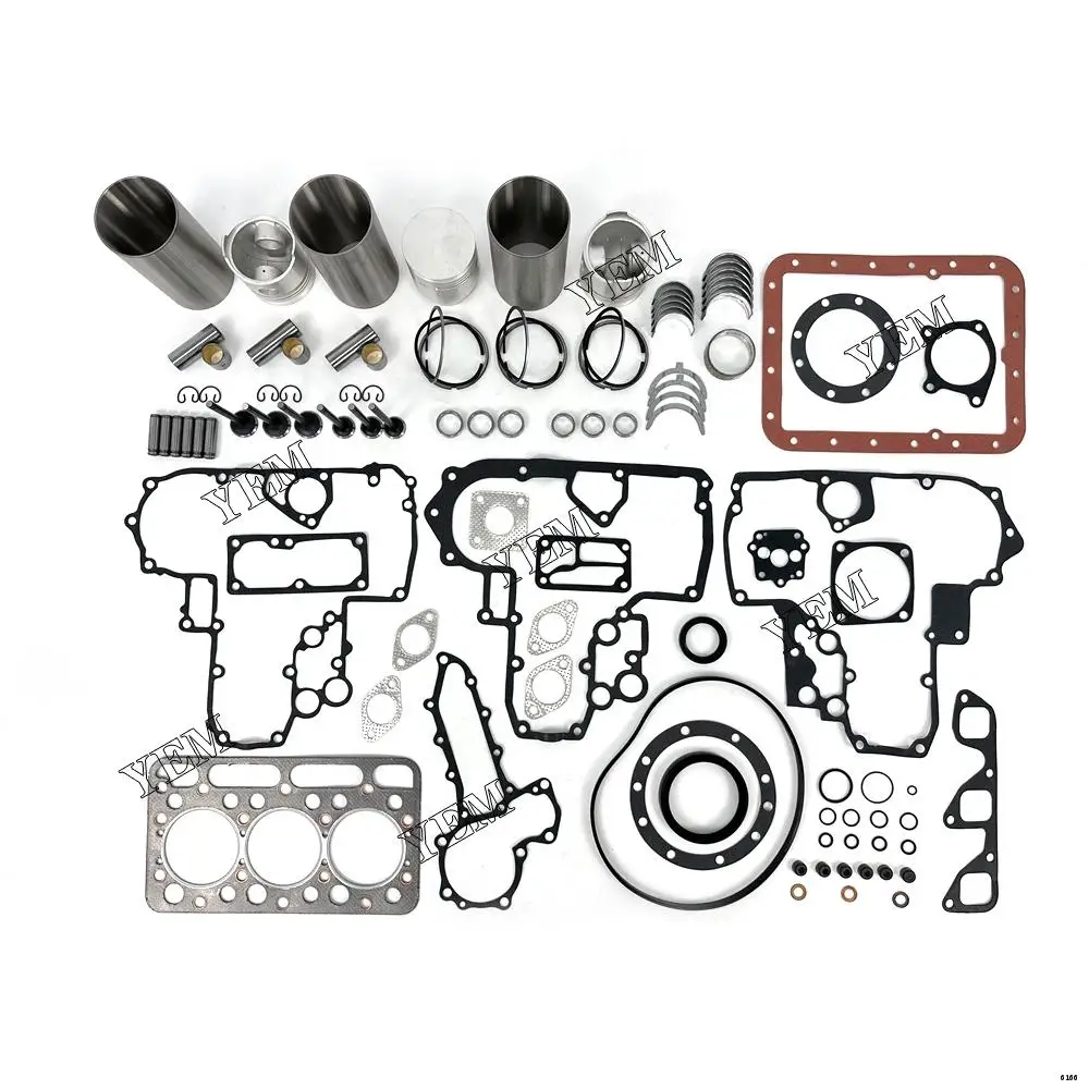 D1302 Engine Repair Kit With Piston Rings Liner Bearing Valves Gaskets for Kubota