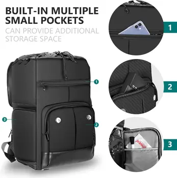 Neewer Camera Backpack, Durable Waterproof Camera Case Photography Backpack With Rain Cover for DSLR Camera, Lens & Accessories detail image