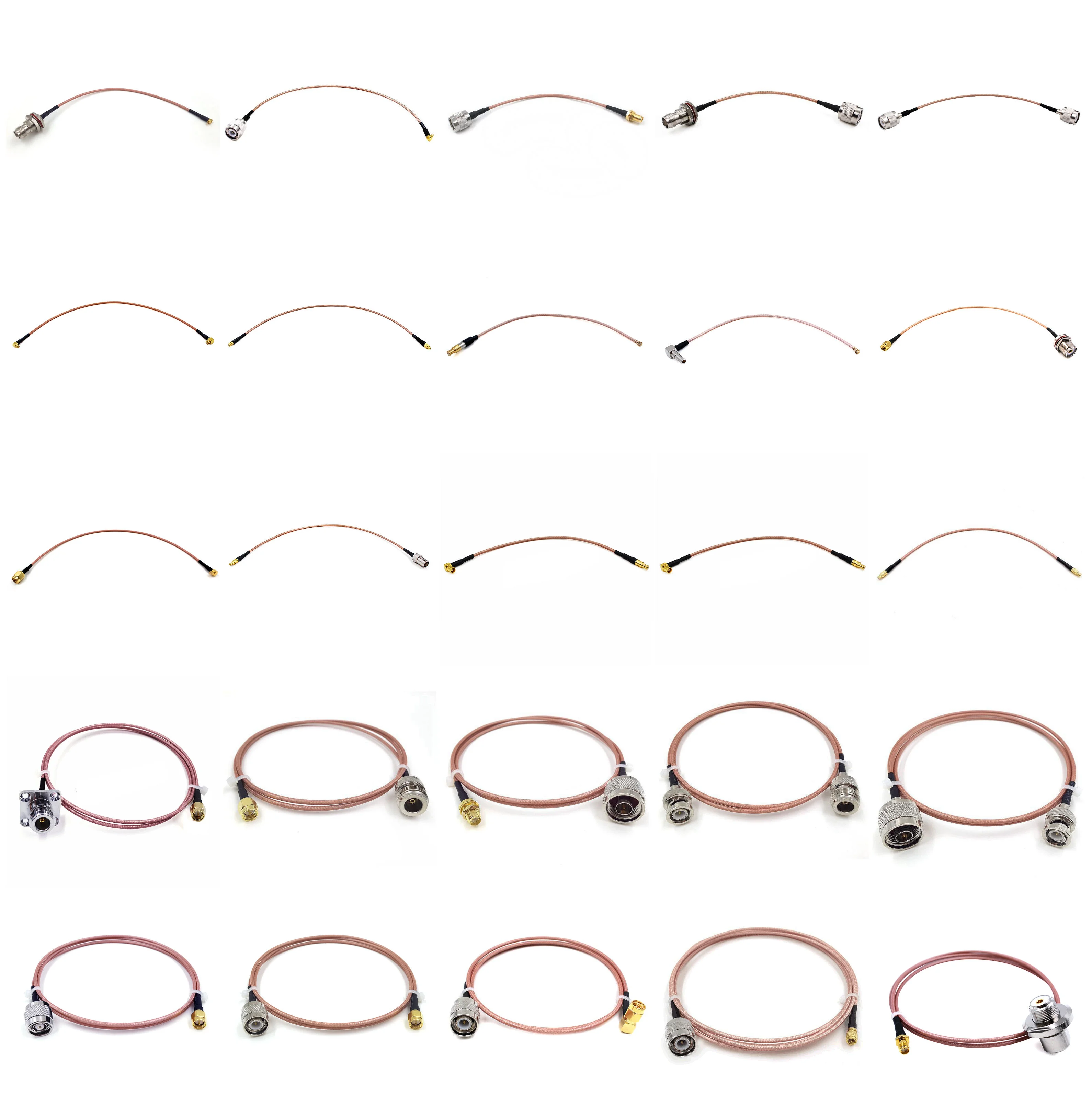 Fabrik SMA-Stecker männlich auf RP-/SMA-Buchse weiblich/BNC/TNC/UHF/MCX/MMCX/N-Stecker männlich/weiblich/Flansch für RG316-Überbrückungskabel-Assembly für Hochfrequenz