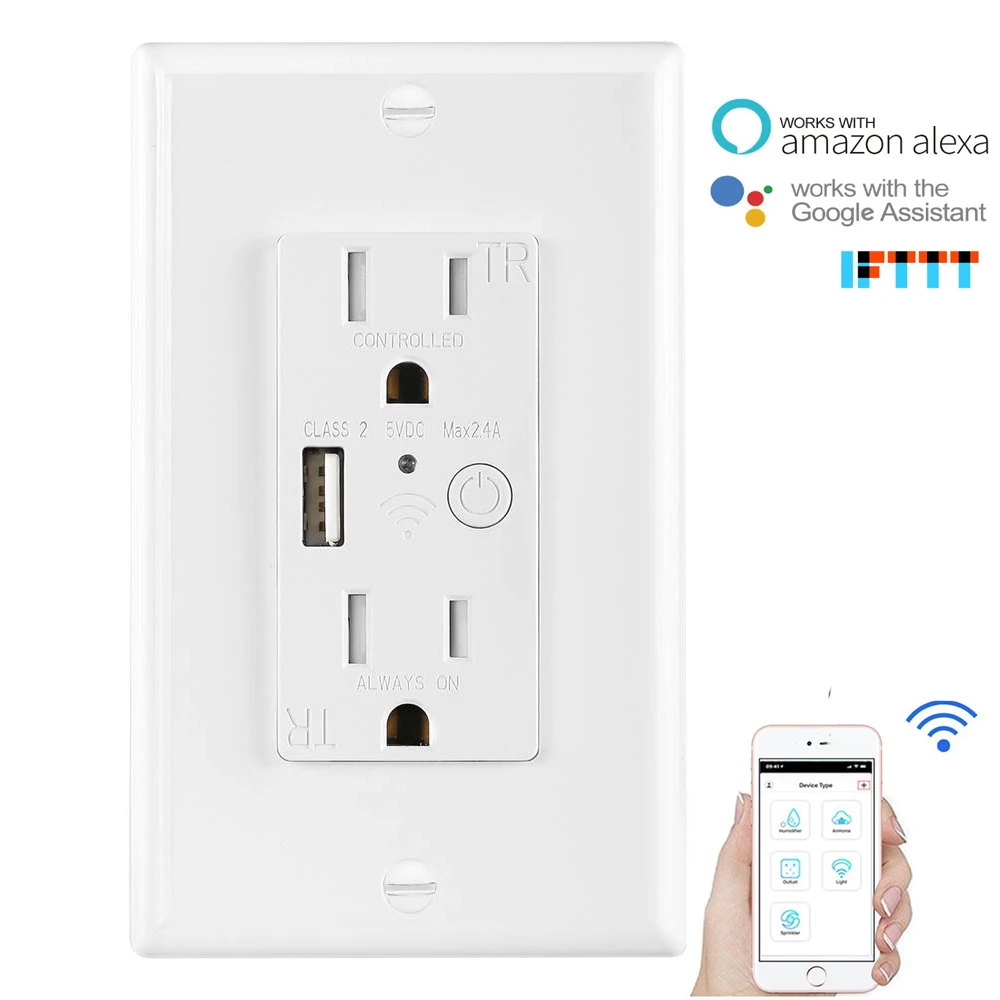 Keygma Us Smart Switch WiFi in-Wall Embedded AC Outlet 230V - China Us Wall Switch  Outlet WiFi, Smart WiFi in-Wall Outlet