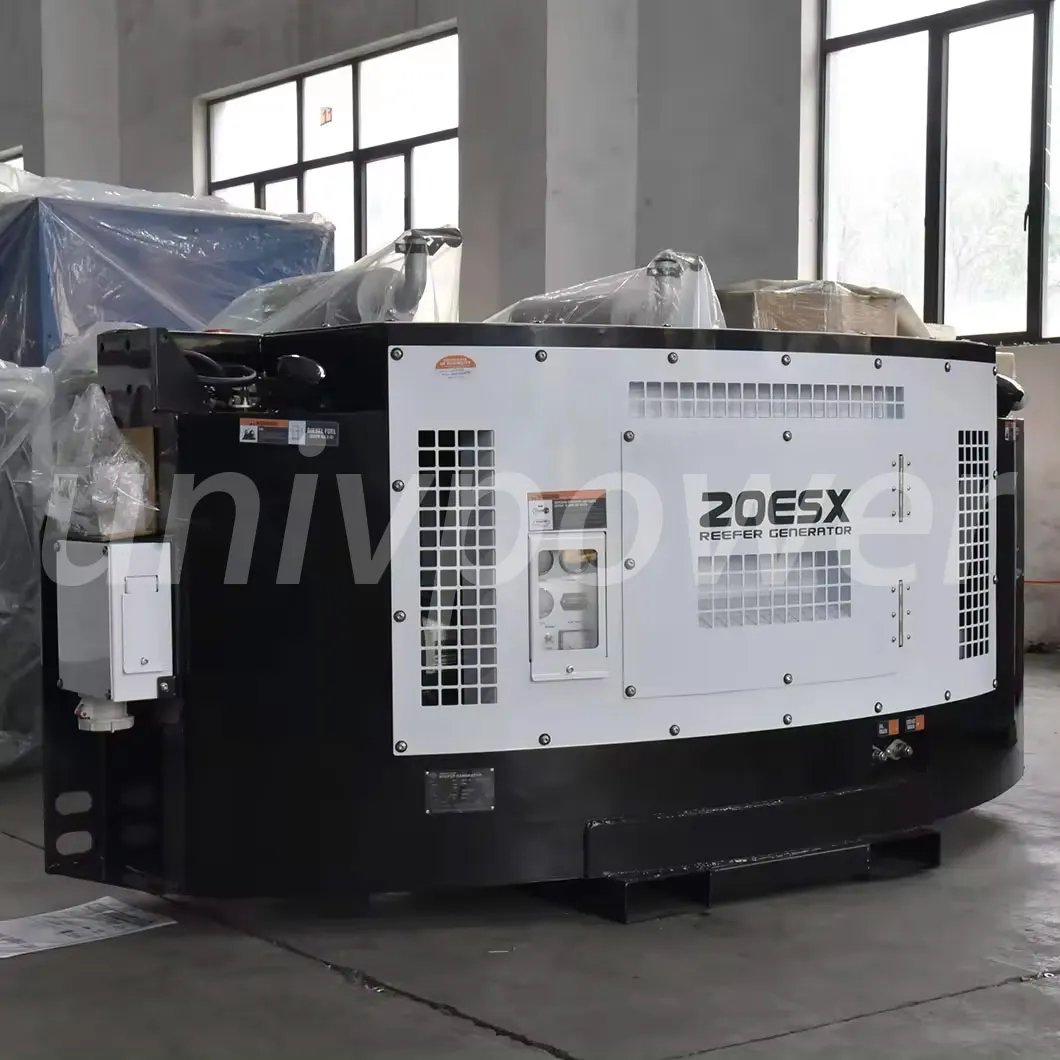 Clip on Reefer Genset Set UNIV Engine Standby 15 Kw/ 18.75 Kva With Sound Isolation Canopy Diesel Generator Set