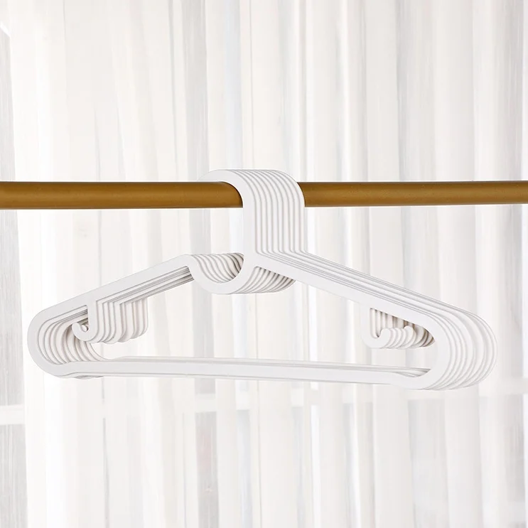 Modern Japanese Korean Coat Hanger with Plastic Coat Simple Traceless Style for Men and Women Bag-Friendly Coat Hanger