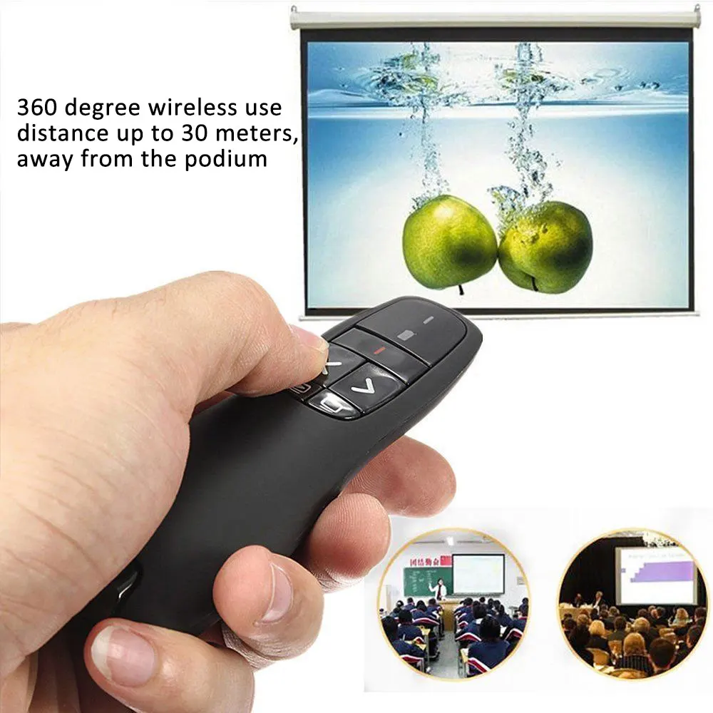 2.4GHz USB Wireless Presenter PPT Pointer Remote Control for Powerpoint Presentation PPT Clicker R400