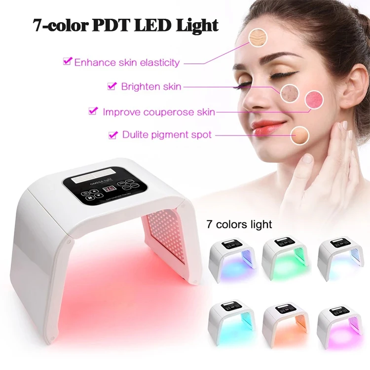 Hot Sale 7 Color PDT LED Light Therapy Machine Skin Care Beauty Device LED Skincare Facial Mask