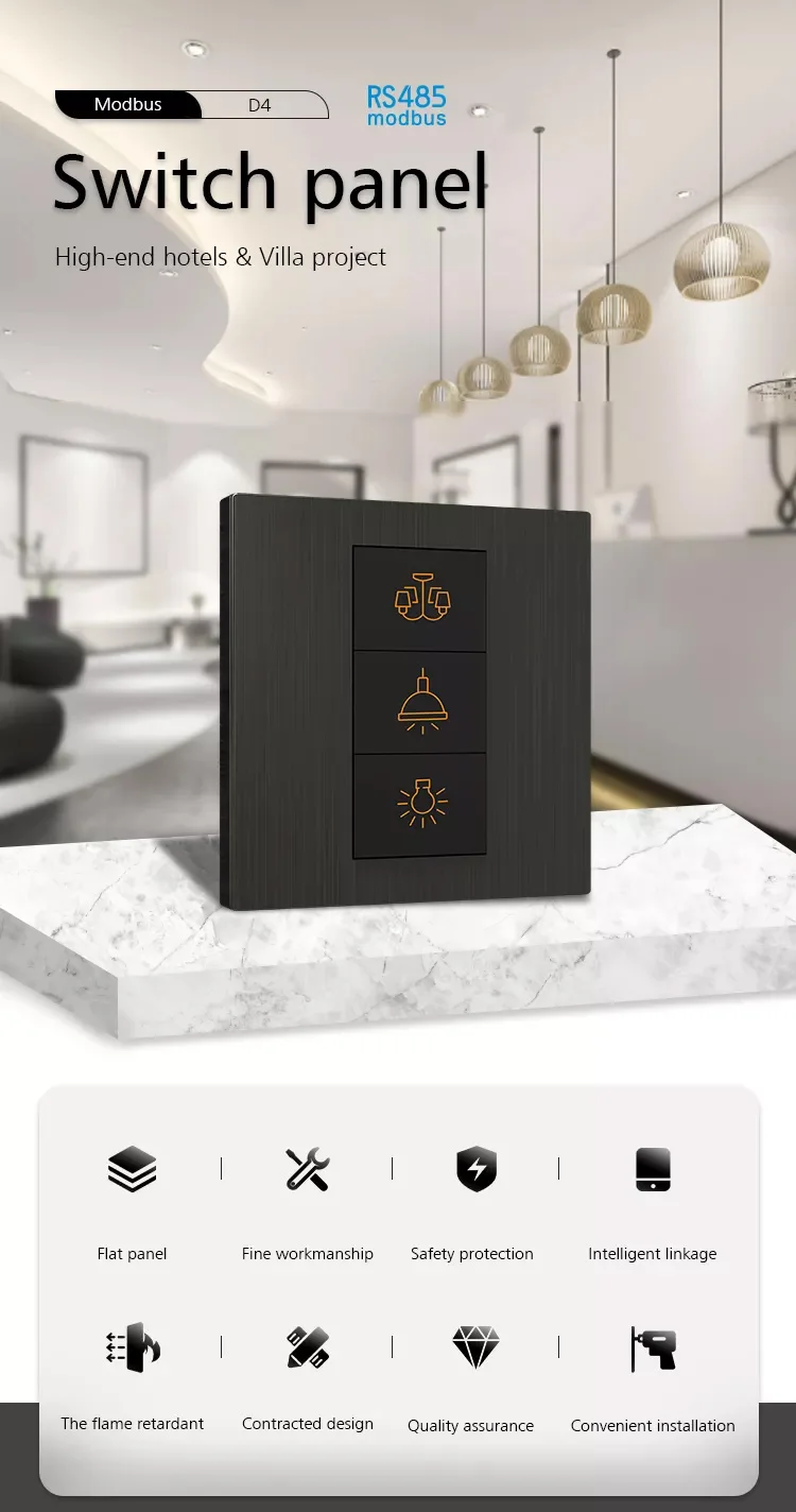 Lighting Control Key Switch Modern Luxury Light Home Kit Dc 12v Wall Switch Key With 1-8 Buttons Uk ...