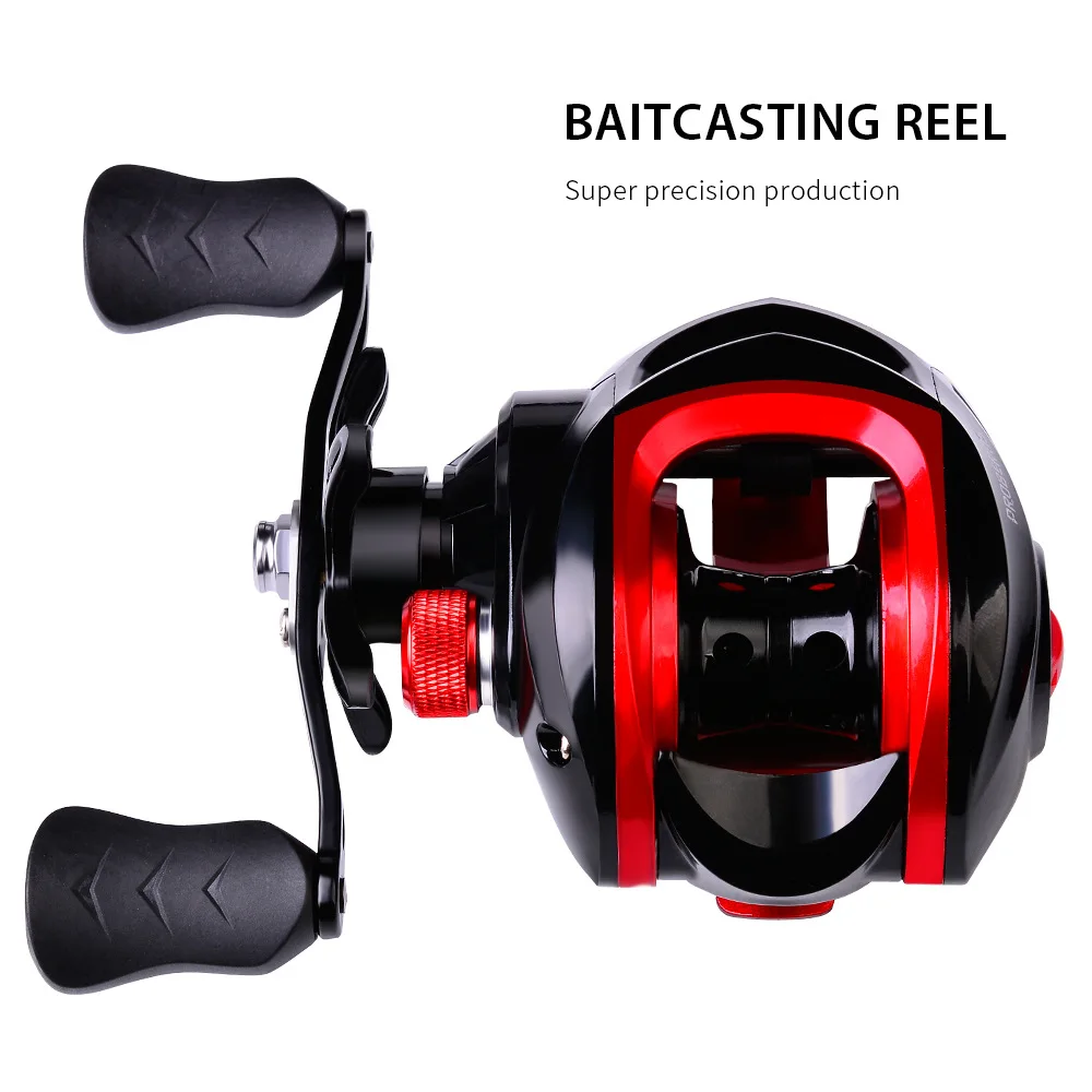 7:1 Gear Ratio Baitcasting Fishing Reel,All Metal Left Hand Baitcasting  Fishing Reel Fishing Casting Reel for Streams Rivers Lakes