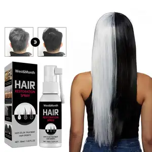 West&Month OEM ODM White to Black Hair Spray Nourishes the Scalp Less White Hair to Prevent White Hair