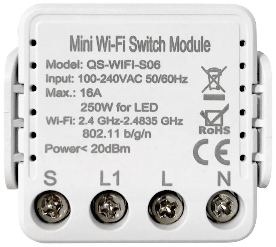 Aihomestyle Mini 16A WiFi Light Switch Smart Control for Smart Home Automation Solution Compatible with Alexa